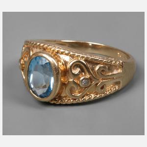 Damenring mit Blautopas