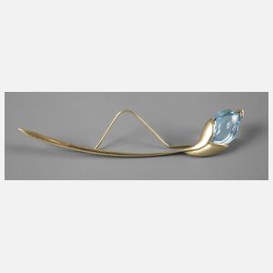 Brosche mit Blautopas