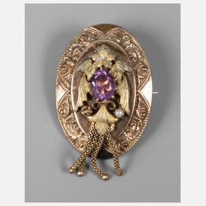 Brosche mit Amethyst