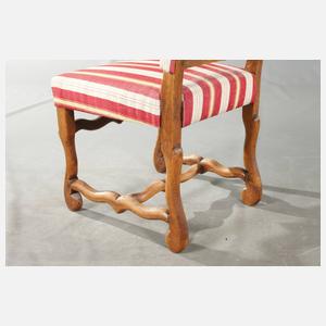 Barocktisch und sechs Stühle