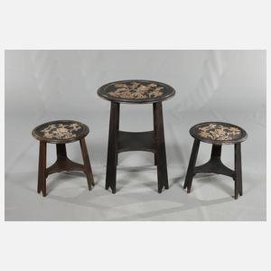 Vier Kleinmöbel Jugendstil