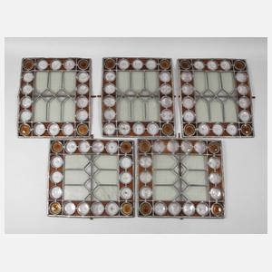 Fünf Bleiglascheiben