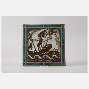 Vier Bleiglasscheiben