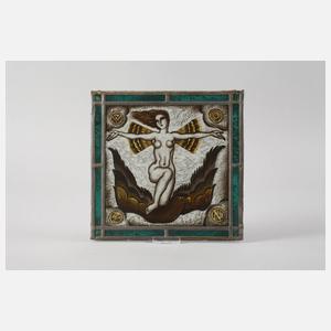 Vier Bleiglasscheiben