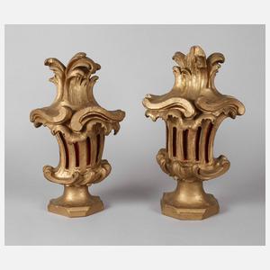 Paar geschnitzte Zierelemente