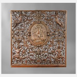 Prächtiger Kaminschirm Bronze