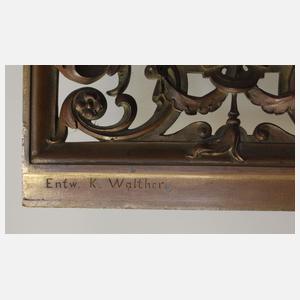 Prächtiger Kaminschirm Bronze