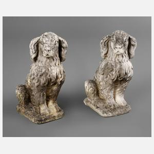Steinguss zwei Hunde