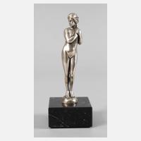 Silberfigur stehender weiblicher Akt111