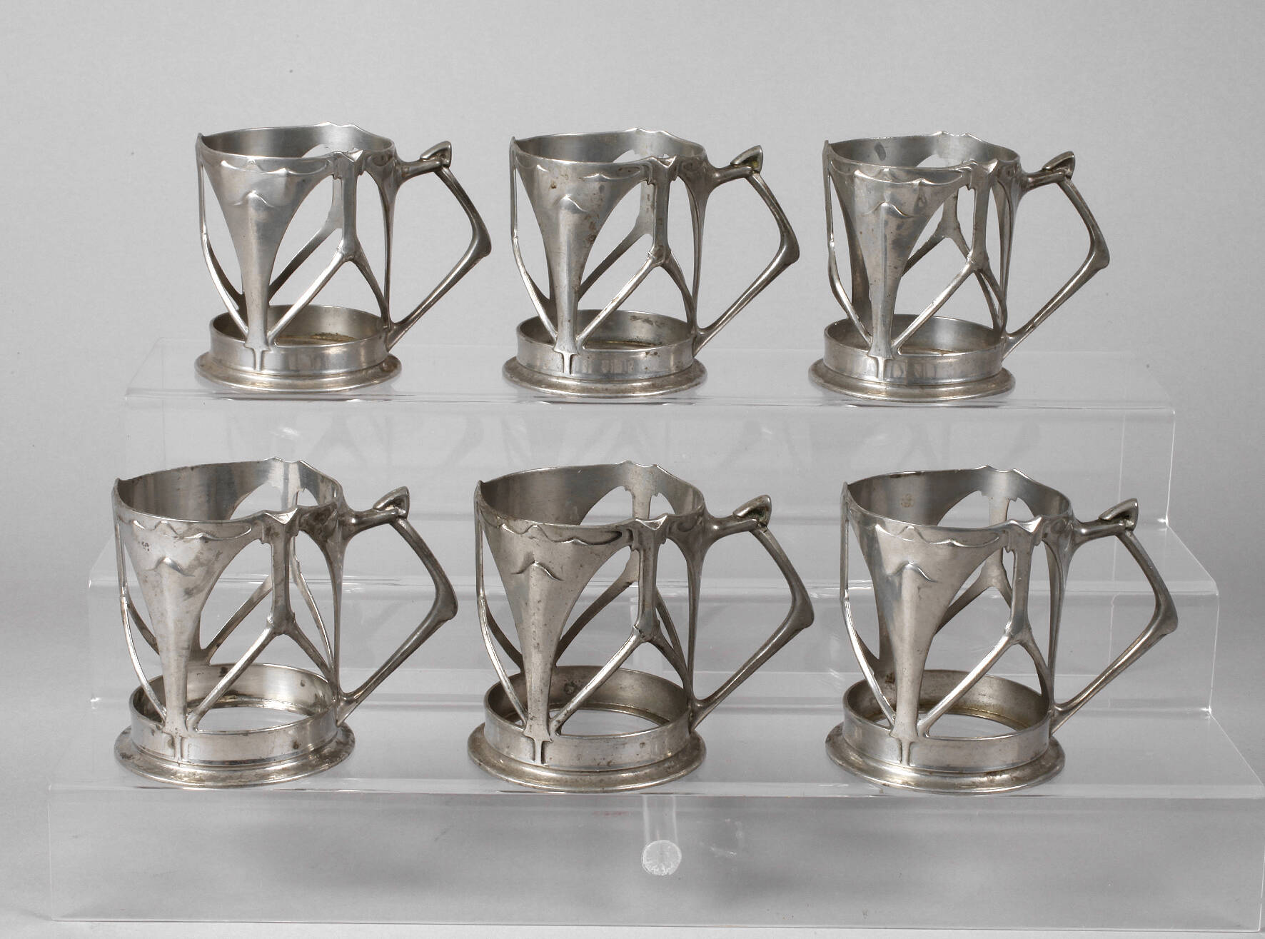 SechsTeeglashalter Friedrich Adler attr.