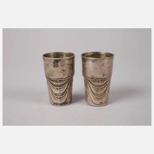 Orivit AG zwei Jugendstil-Schnapsbecher