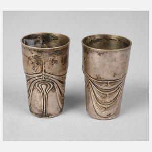 Orivit AG zwei Jugendstil-Schnapsbecher