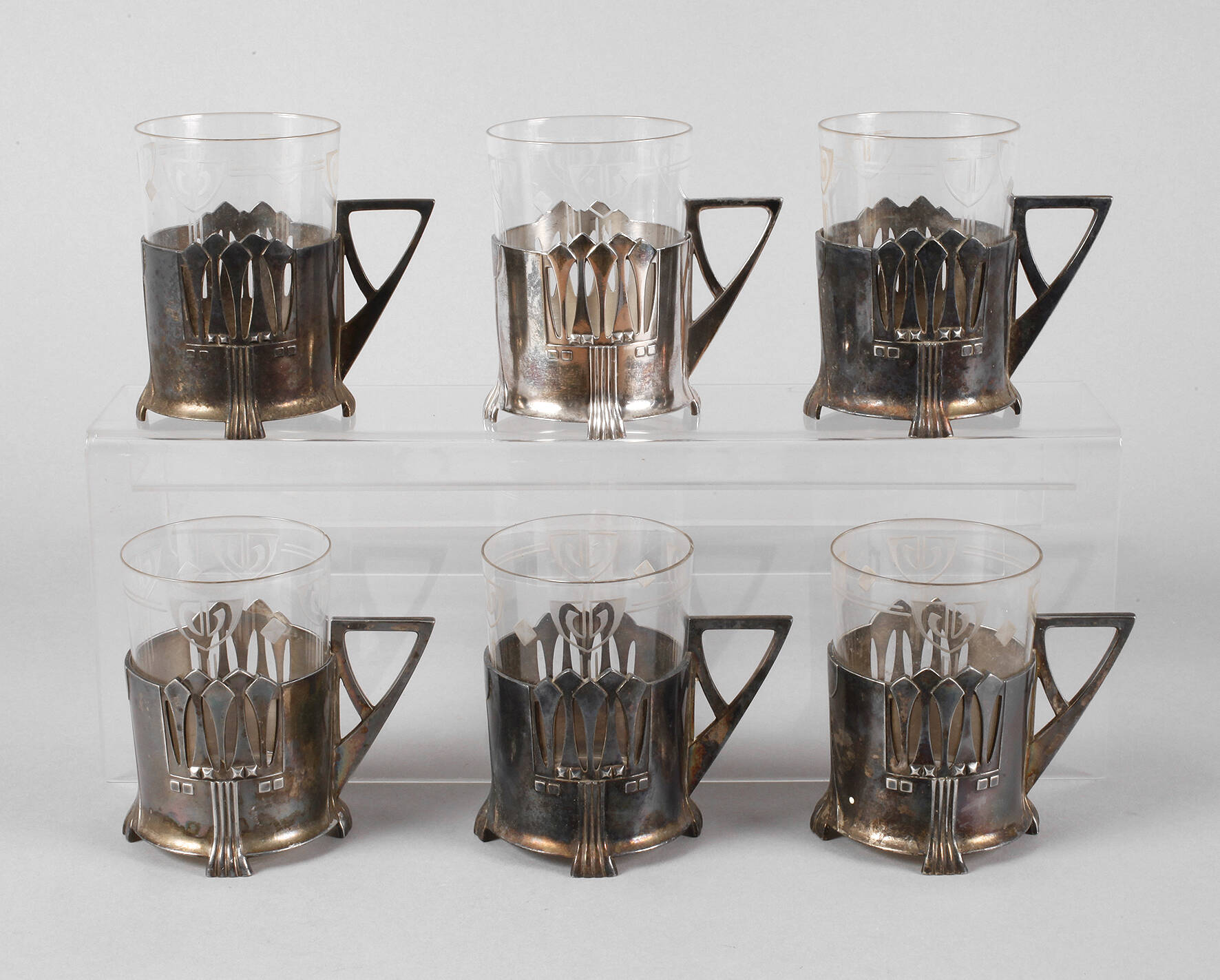 WMF sechs Teeglashalter