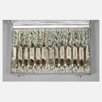 Silber Dessertbesteck Jugendstil111