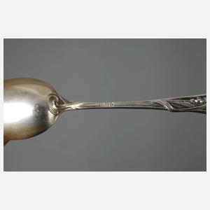 Sechs Mokkalöffel Silber Bruckmann