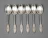 Hugo Leven sechs Kaffeelöffel Silber
