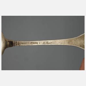 Bruckmann drei Vorlegeteile Silber