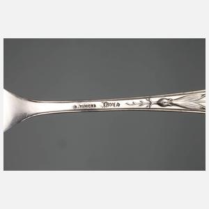 Hugo Leven zwei Vorlegeteile Silber