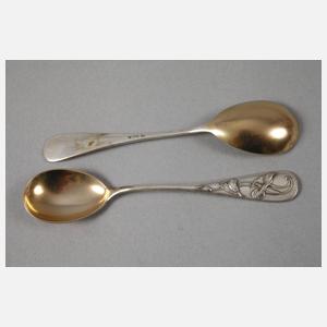 Silber Eisbesteck im Etui