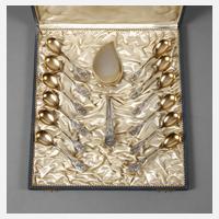 Silber Eisbesteck im Etui111