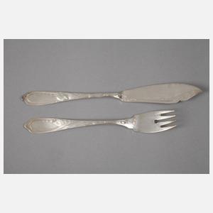 Fischbesteck für sechs Personen