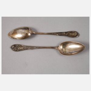 Zwölf Mokkalöffel Silber Bruckmann