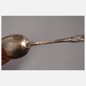 Zwölf Mokkalöffel Silber Bruckmann