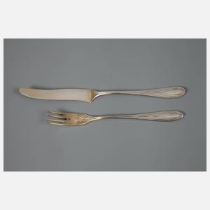 Hans Christiansen Dessertbesteck Silber