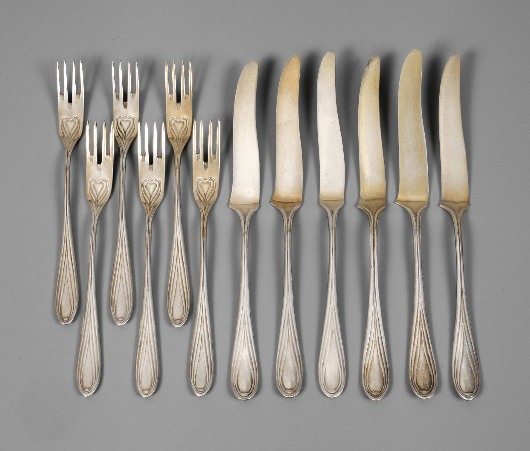 Hans Christiansen Dessertbesteck Silber