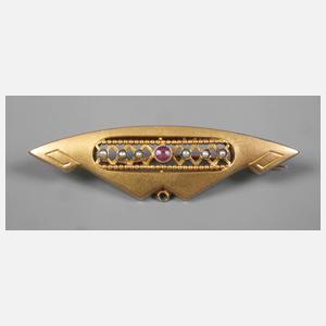 Goldbrosche Jugendstil
