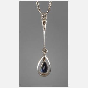 Collier mit Saphir