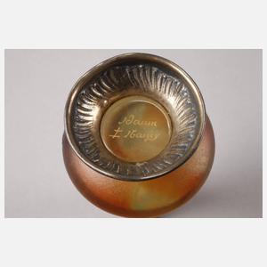 Daum Nancy Paar kleine Ätzglasvasen