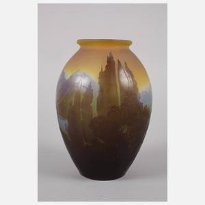 Emile Gallé Vase Fjordlandschaft