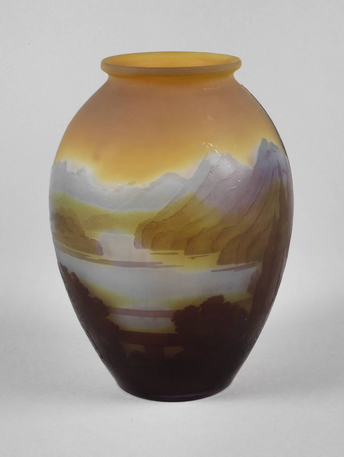 Emile Gallé Vase Fjordlandschaft