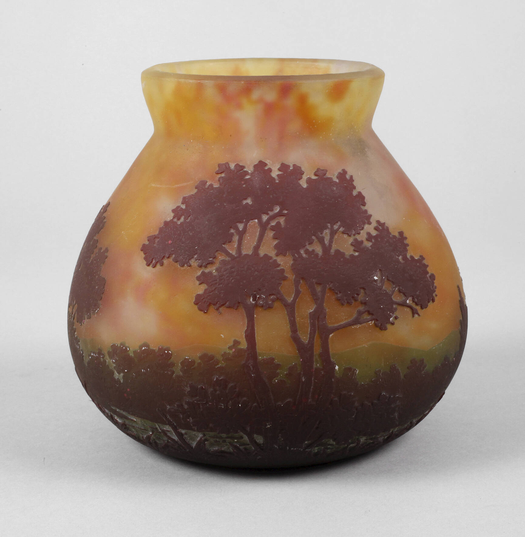 Daum Nancy Vase Landschaftsdekor