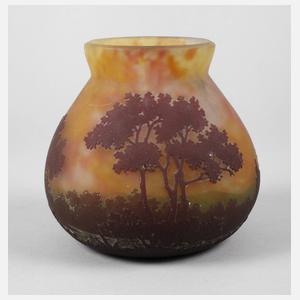 Daum Nancy Vase Landschaftsdekor