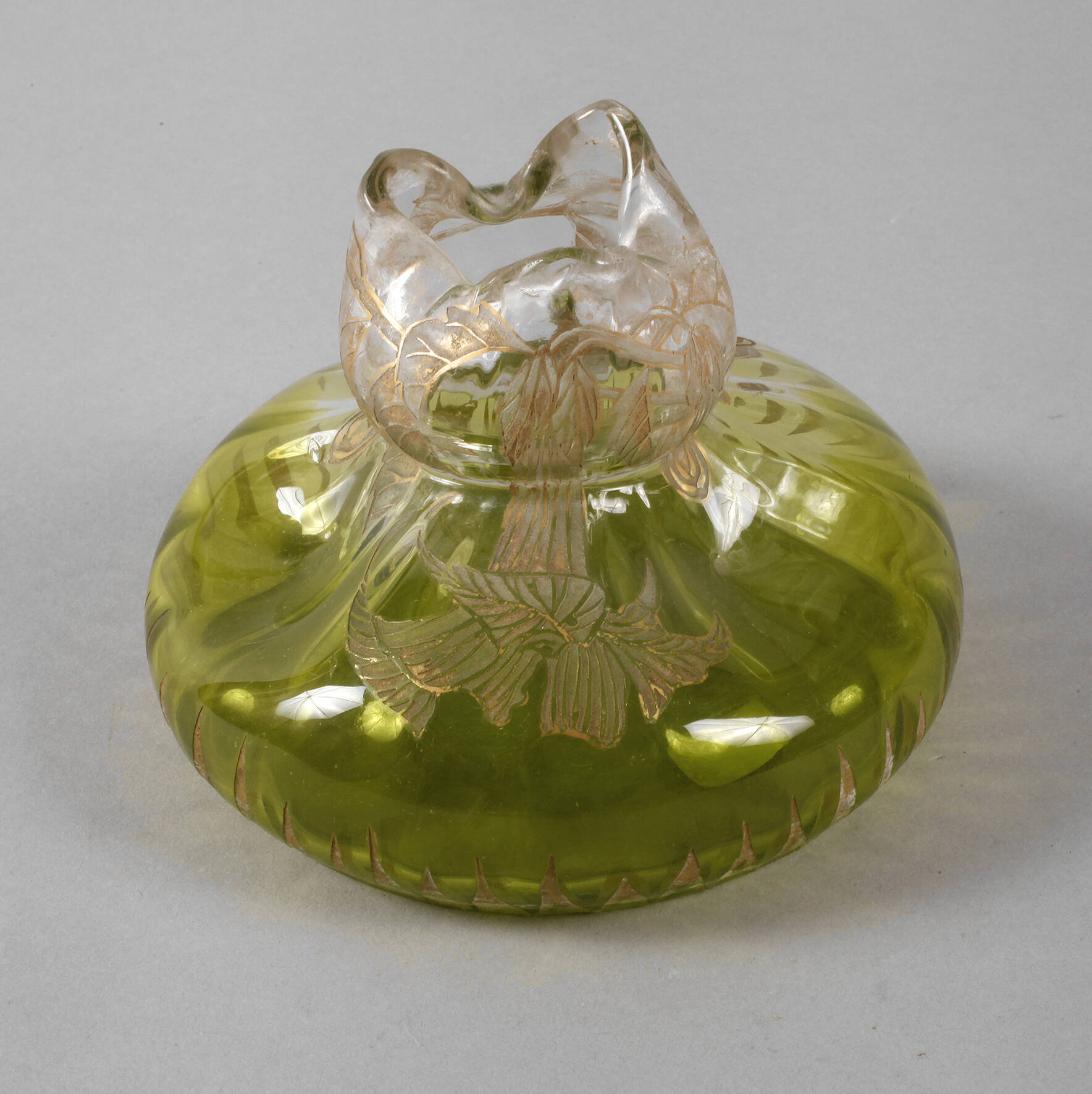 Ätzglasvase Jugendstil