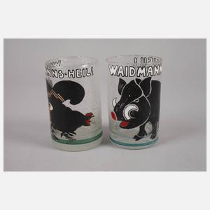 Ludwig Hohlwein Kanne und fünf Gläser