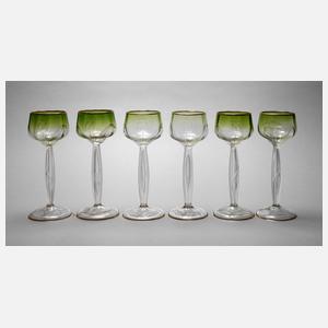 Moser Karlsbad sechs Weinrömer