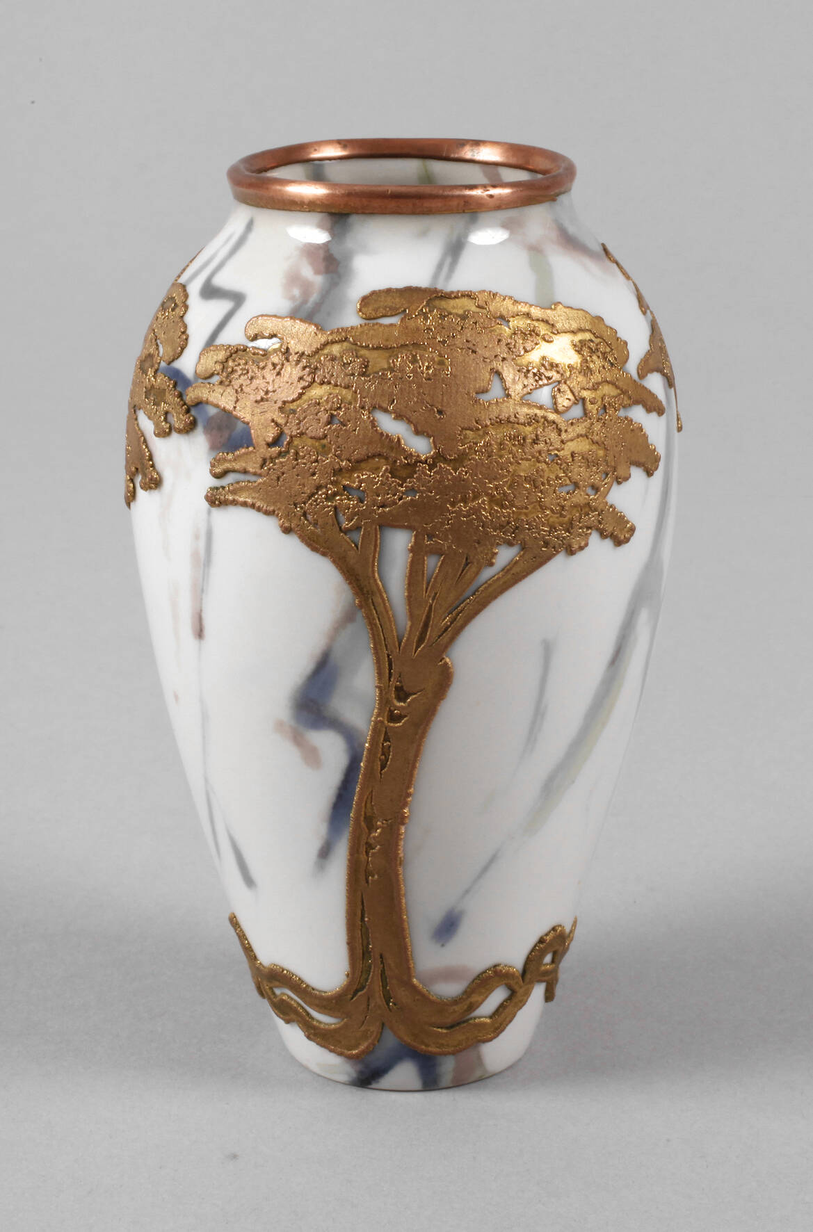 Kleine Jugendstilvase "Marmorzellan"