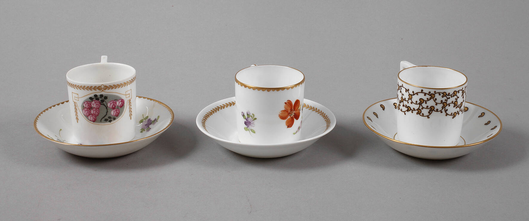 Nymphenburg drei Mokkatassen