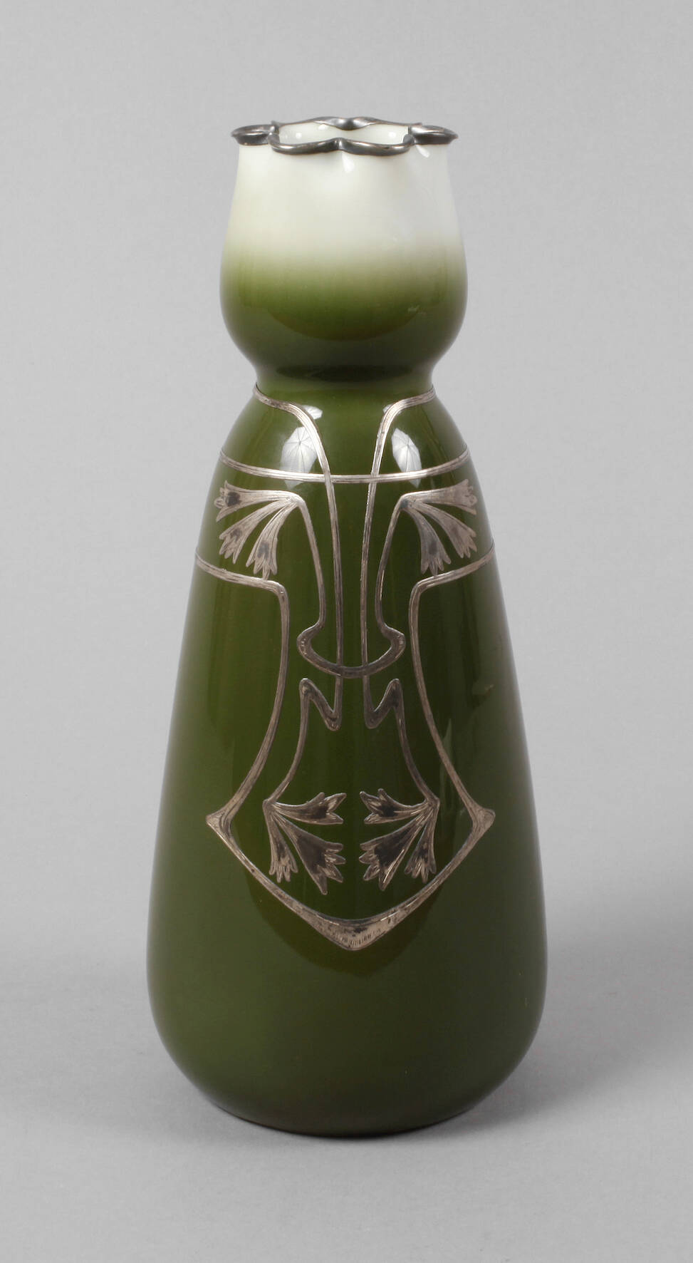 Rosenthal Jugendstilvase mit Silberoverlay