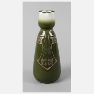 Rosenthal Jugendstilvase mit Silberoverlay