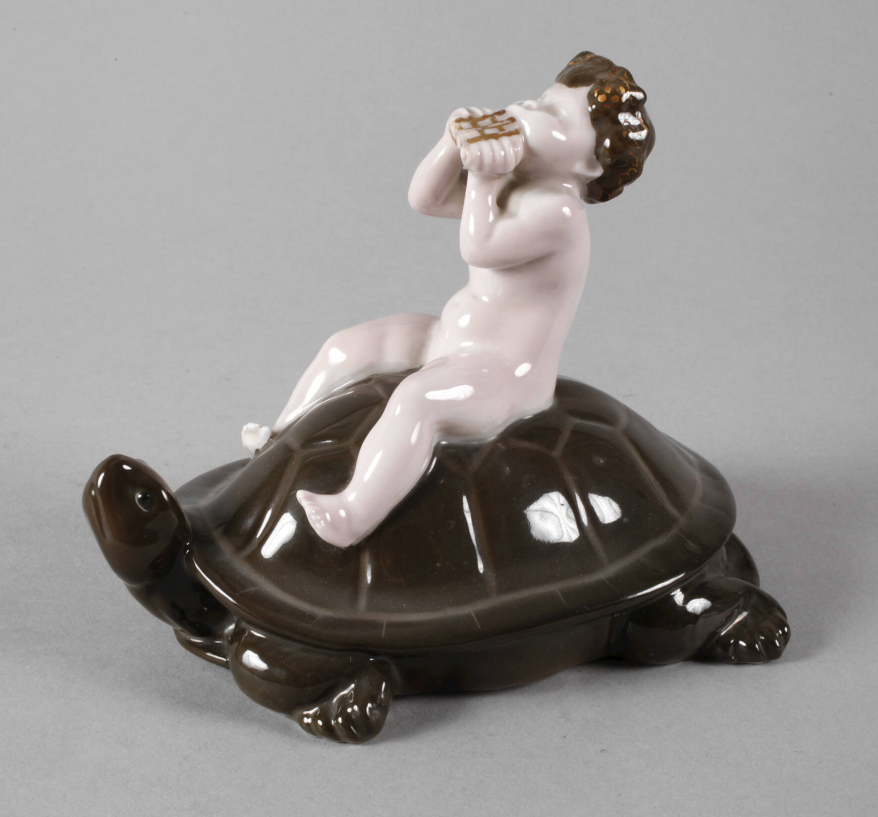 Rosenthal "Junger Pan auf Schildkröte"