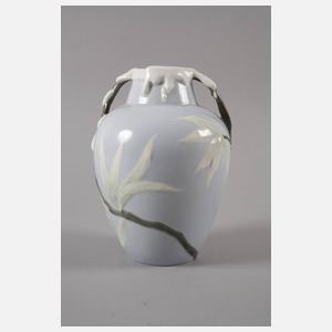 Ilmenau Vase Pâte sur Pâte mit Uhu