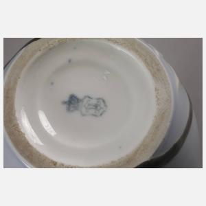 Ilmenau Vase Pâte sur Pâte mit Uhu