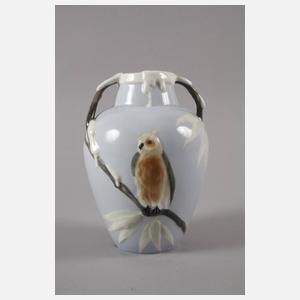 Ilmenau Vase Pâte sur Pâte mit Uhu