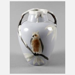 Ilmenau Vase Pâte sur Pâte mit Uhu