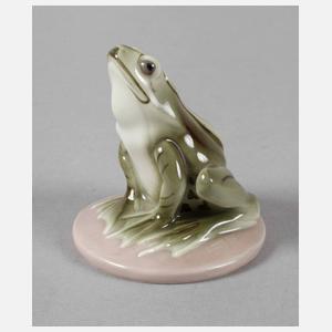 Ilmenau Frosch auf Rundsockel sitzend