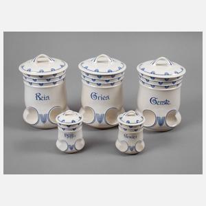 Josef Maria Olbrich, fünfteilige Gewürzgarnitur